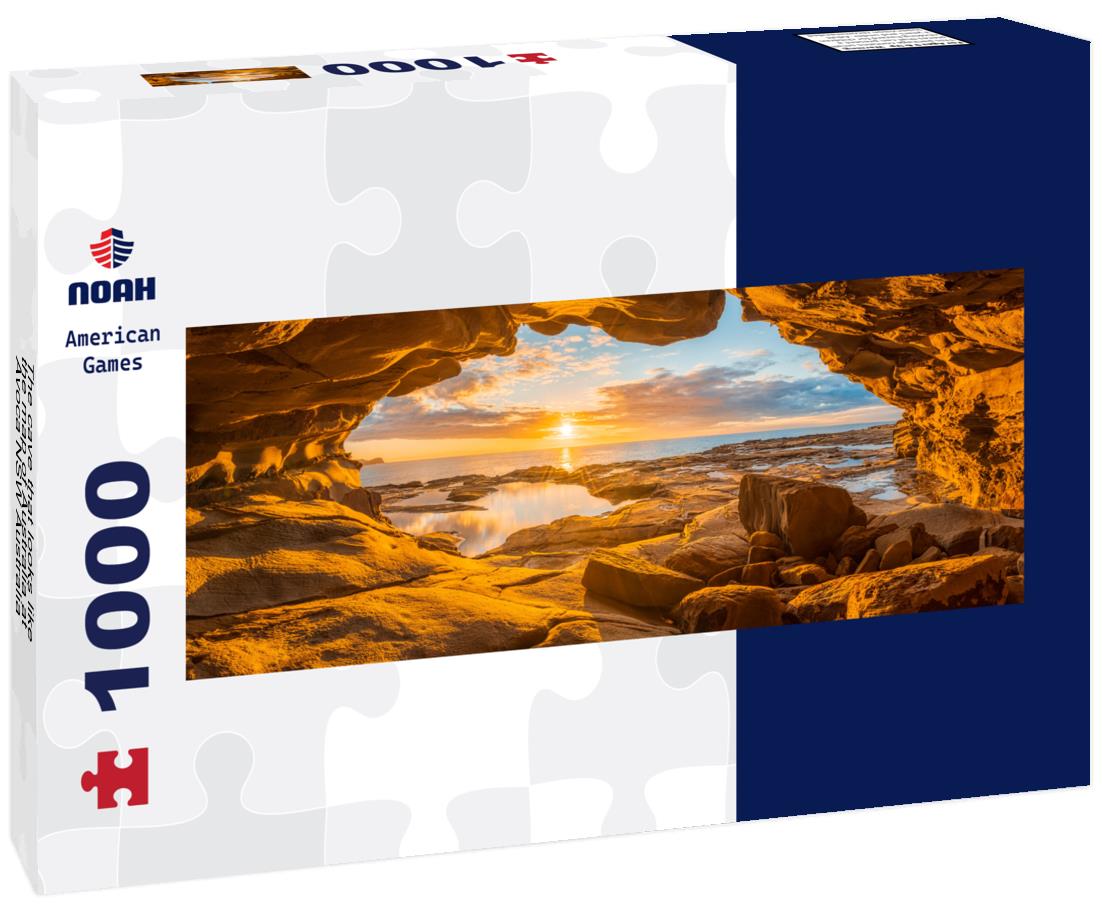 The cave that looks like the map of Australia at Avoca NSW Australia 1000pc Panoramic Puzzle