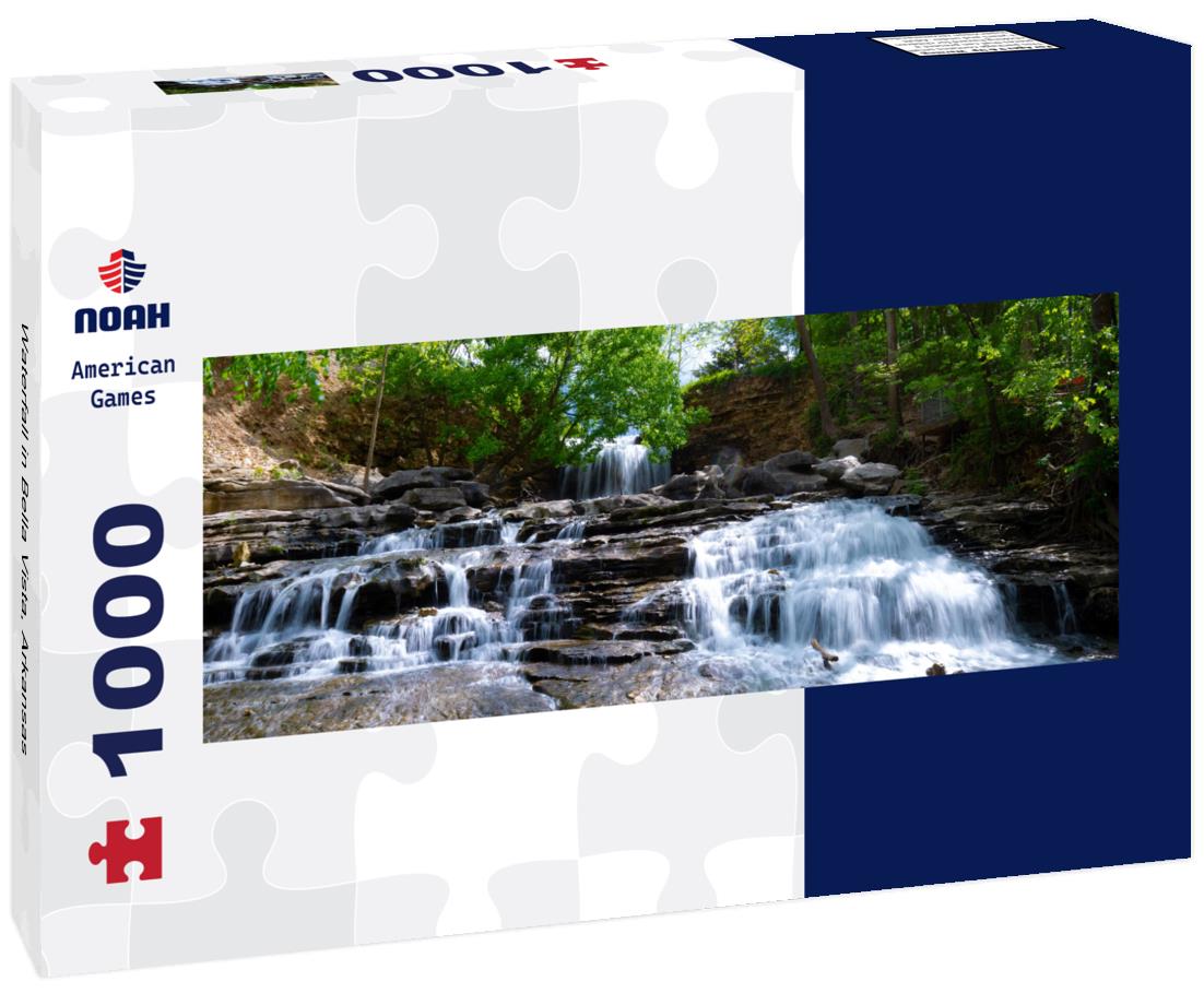Waterfall in Bella Vista, Arkansas 1000pc Panoramic Puzzle