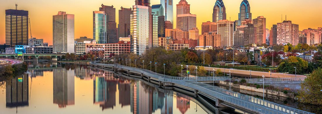 Noah Jigsaw Puzzle Philadelphia, Pennsylvania, USA skyline in the city center at dusk on the Schuylkill River panorama 1000 pieces