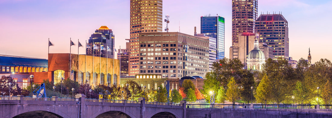 Noah Jigsaw Puzzle Indianapolis, Indiana, USA skyline on the White River panorama 1000 pieces