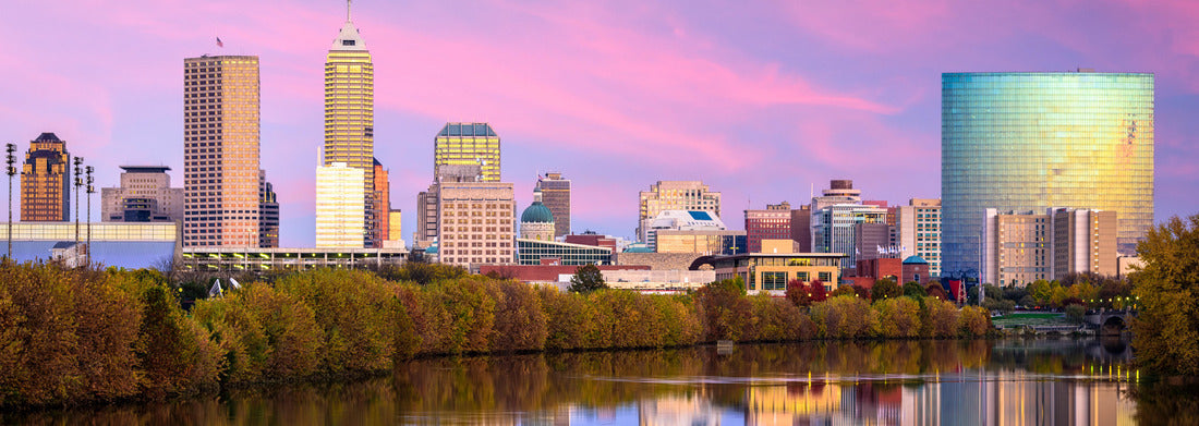 Noah Jigsaw Puzzle Indianapolis, Indiana, USA Skyline at White River panorama 1000 pieces