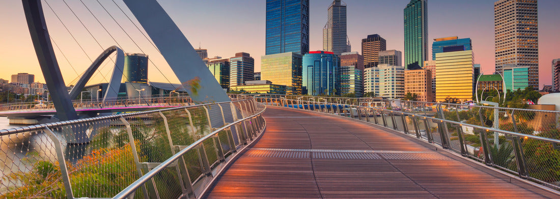 Noah Jigsaw Puzzle Perth. Cityscape image of Perth downtown skyline, Australia during sunset panorama 1000 pieces