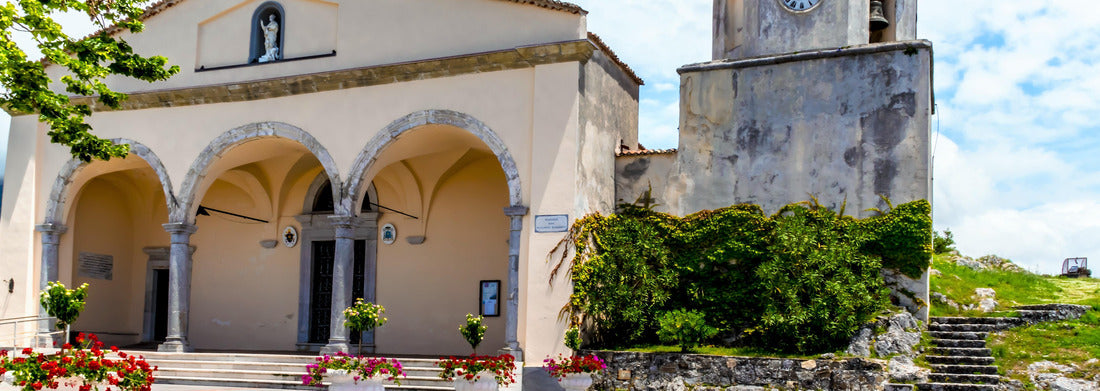 Noah Jigsaw Puzzle The catholic church Basilica of San Biagio with bell tower, in the district of Maratea, on the mountain San Biagio, on the Tyrrhenian seacoast in the south of Italy panorama 1000 pieces