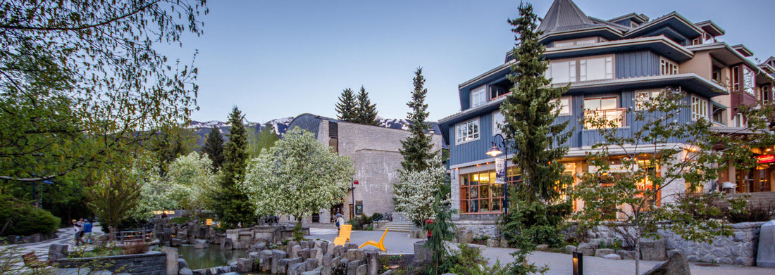 Whistler village in British Columbia, Canada at sunset 1000pc Panoramic Puzzle