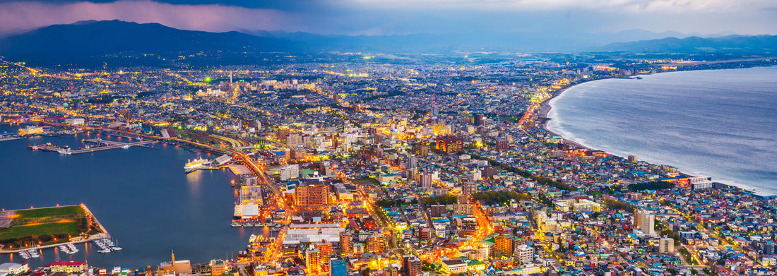 Noah Jigsaw Puzzle Hakodate, Hokkaido, Japan city skyline from Mt. Hakodate at dusk panorama 1000 pieces