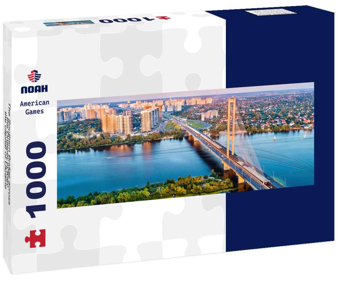 The Southern Bridge across the Dnieper in Kiev, the capital of Ukraine 1000pc Panoramic Puzzle