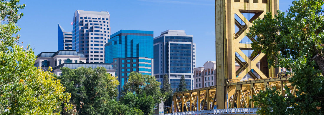 Noah Jigsaw Puzzle View of Tower Bridge and downtown skyscrapers on a sunny day in Sacramento, California panorama 1000 pieces