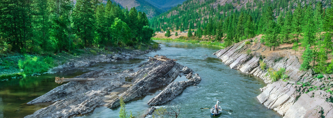 Noah Jigsaw Puzzle Best Fly fishing experience down the Montana in Alberton river gorge panorama 1000 pieces