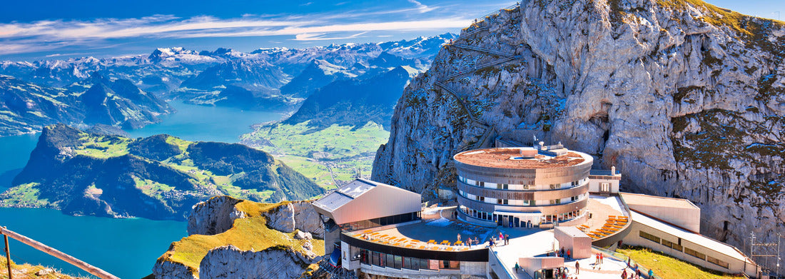 Noah Jigsaw Puzzle Pilatus mountain peak and Lucerne lake view, alpine peaks of Switzerland panorama 1000 pieces