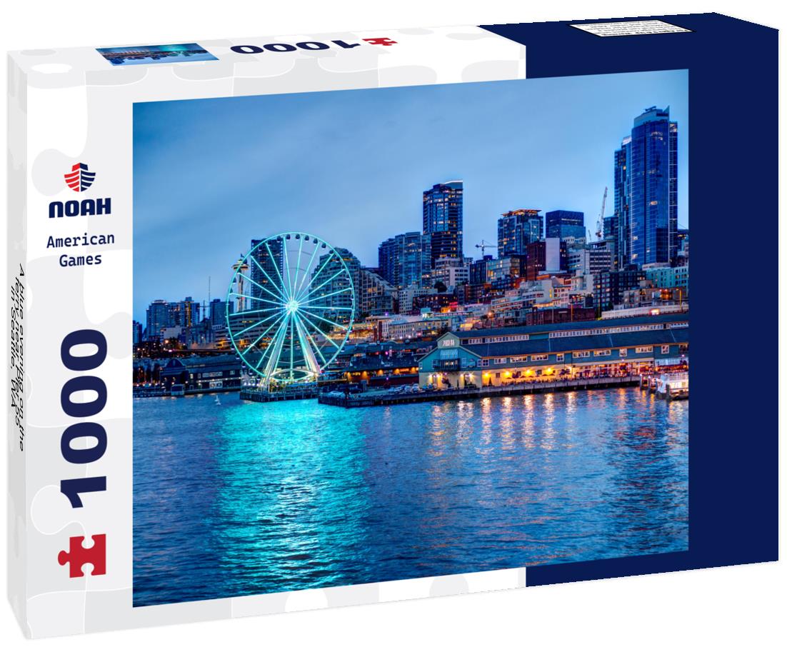 Noah Jigsaw Puzzle A blue evening on the ferry near Pier 55 in Seattle, WA 1000 pieces