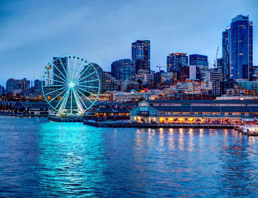 Noah Jigsaw Puzzle A blue evening on the ferry near Pier 55 in Seattle, WA 1000 pieces