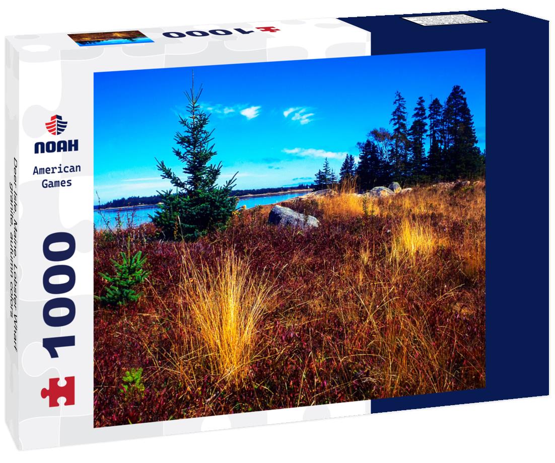 Noah Jigsaw Puzzle Deer Isle, Maine, Lobster Wharf, granite, autumn colors 1000 pieces
