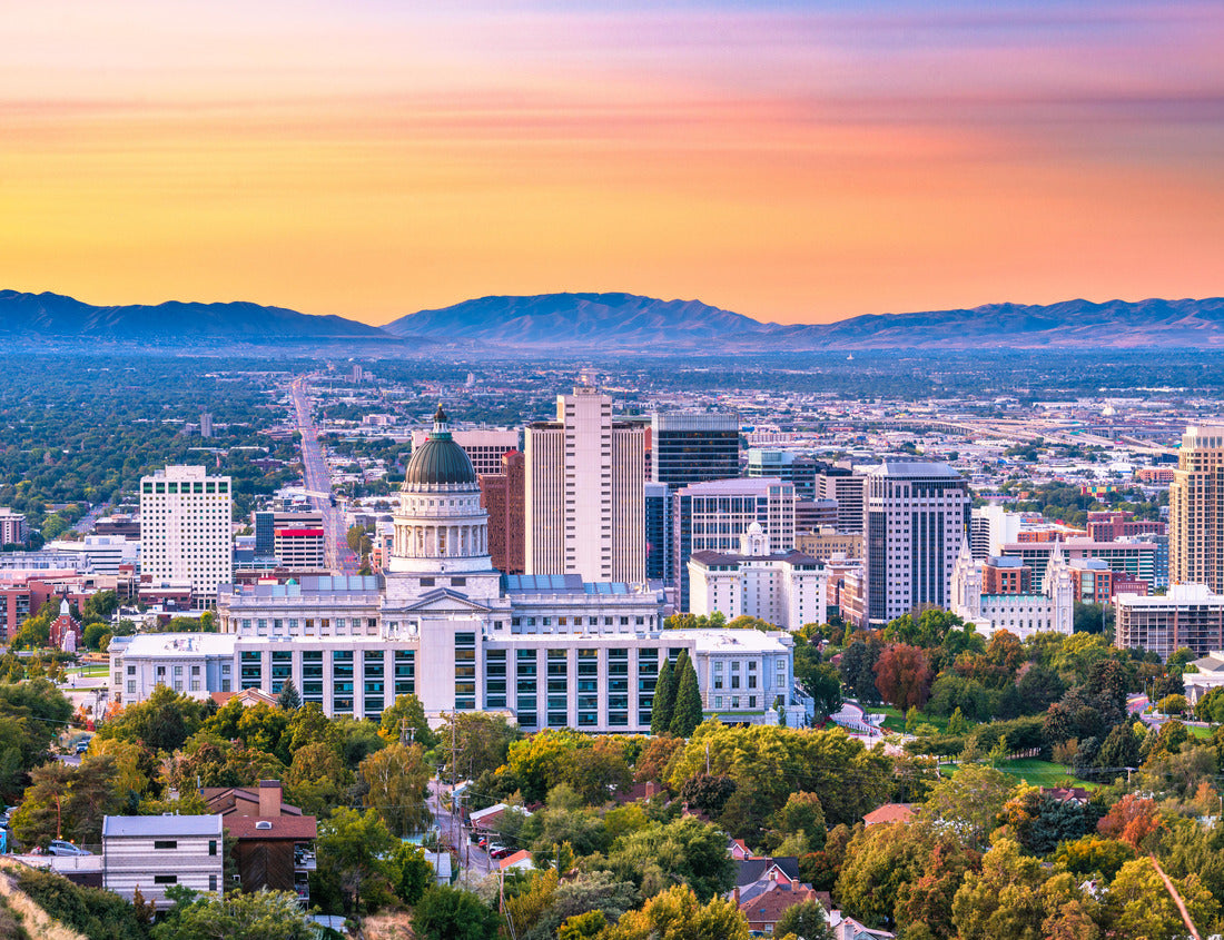 Noah Jigsaw Puzzle Salt Lake City, Utah, USA downtown city skyline at dusk 1000 pieces