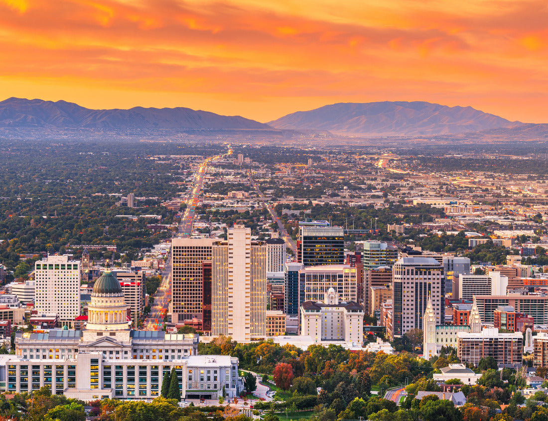 Noah Jigsaw Puzzle Salt Lake City, Utah, USA downtown city skyline at dusk 1000 pieces