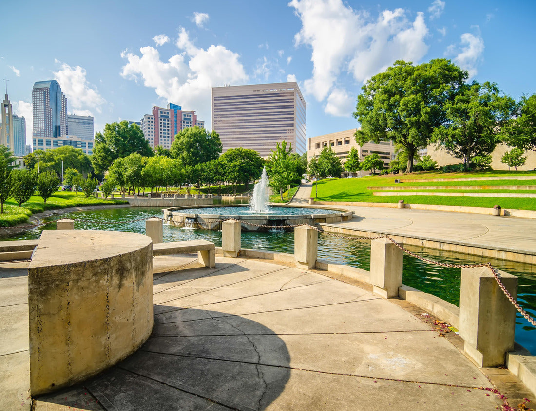 Noah Jigsaw Puzzle Skyline and city streets of Charlotte North Carolina usa 1000 pieces