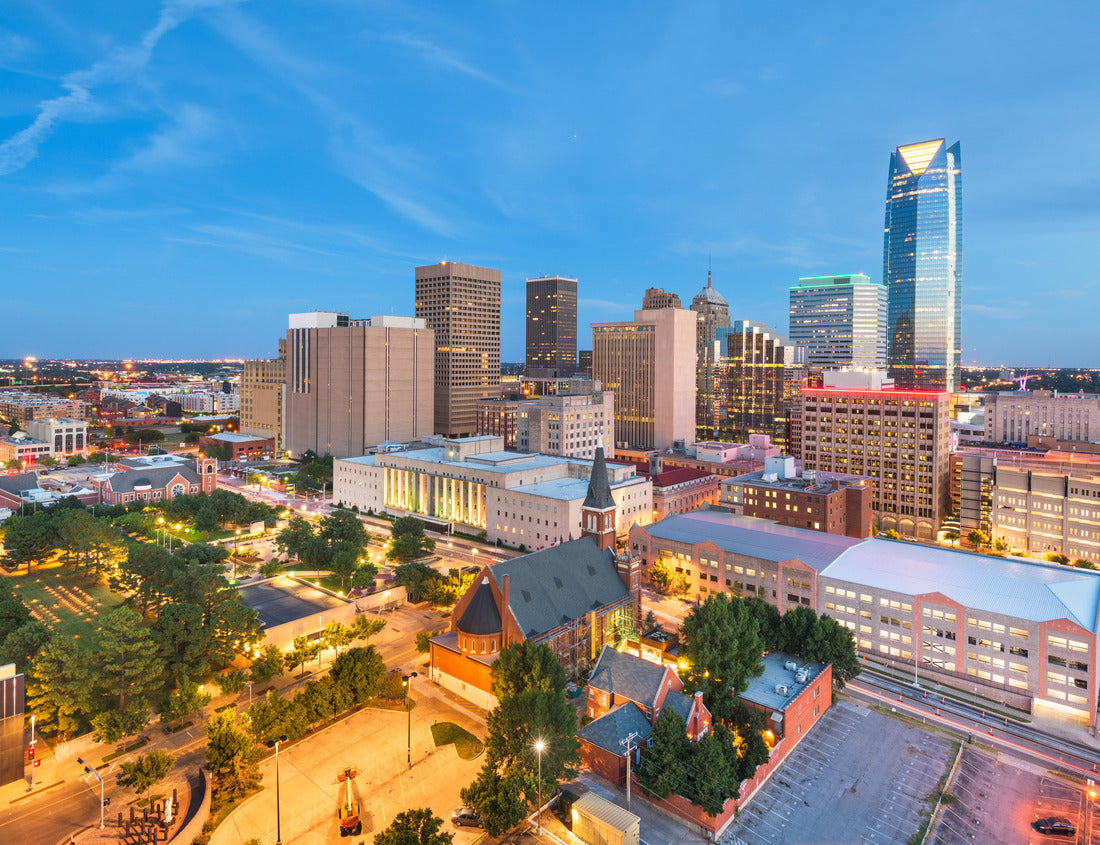 Noah Jigsaw Puzzle Oklahoma City, Oklahoma, USA downtown skyline at twilight 1000 pieces