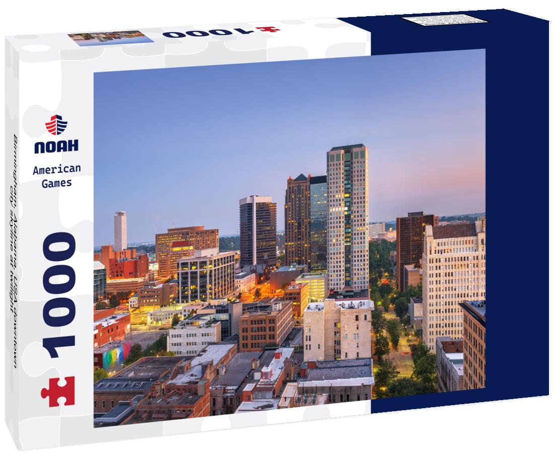 Noah Jigsaw Puzzle Birmingham, Alabama, USA downtown city skyline at twilight 1000 pieces