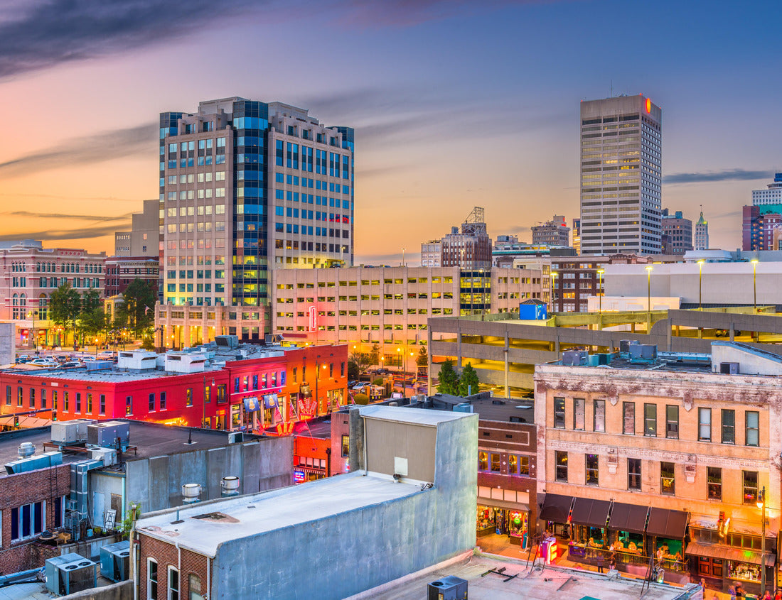 Noah Jigsaw Puzzle Memphis, Tennessee, USA city skyline over Beale Street at dusk 1000 pieces