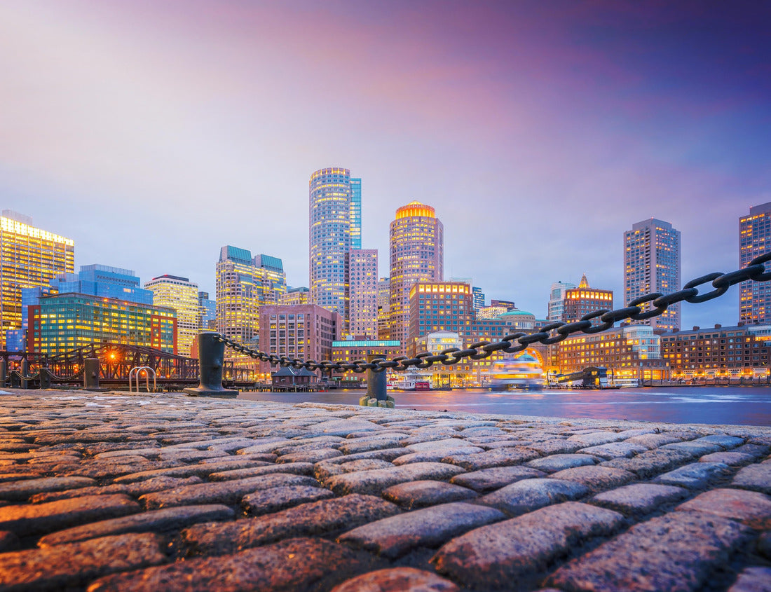 Noah Jigsaw Puzzle Boston Harbor and Financial District at twilight, Massachusetts 1000 pieces