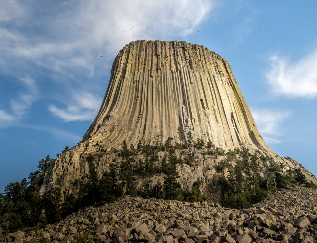 Noah Jigsaw Puzzle Devils Tower National Monument in Wyoming with a blue cloudy sky 1000 pieces
