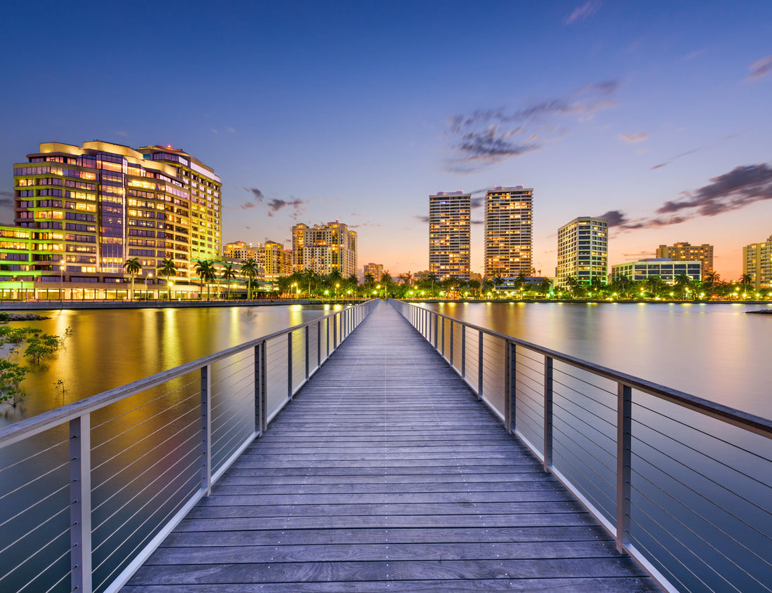Noah Jigsaw Puzzle West Palm Beach, Florida, USA Downtown skyline on the inland waterway 1000 pieces
