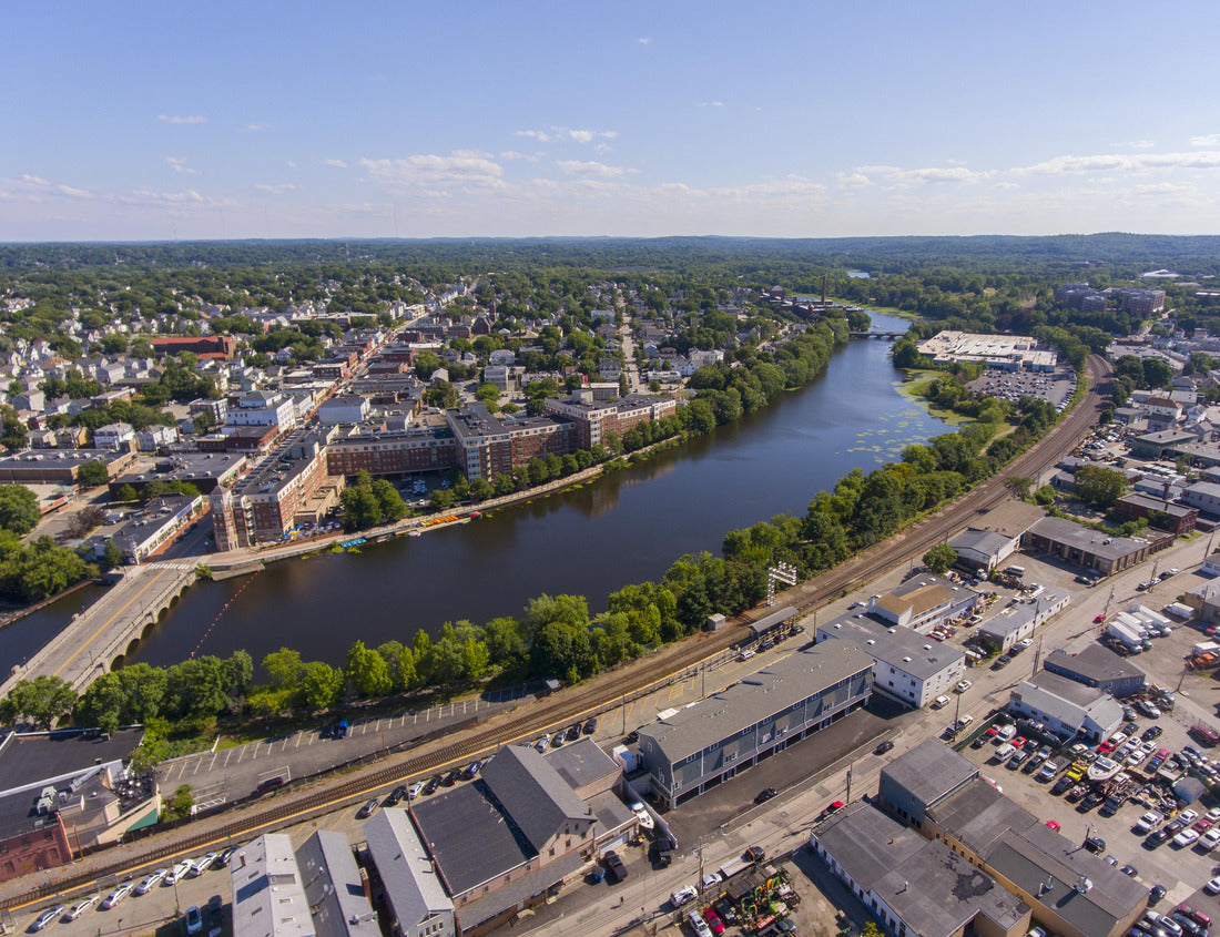 Noah Jigsaw Puzzle Charles River aerial view in downtown Waltham, Massachusetts, MA, USA 1000 pieces