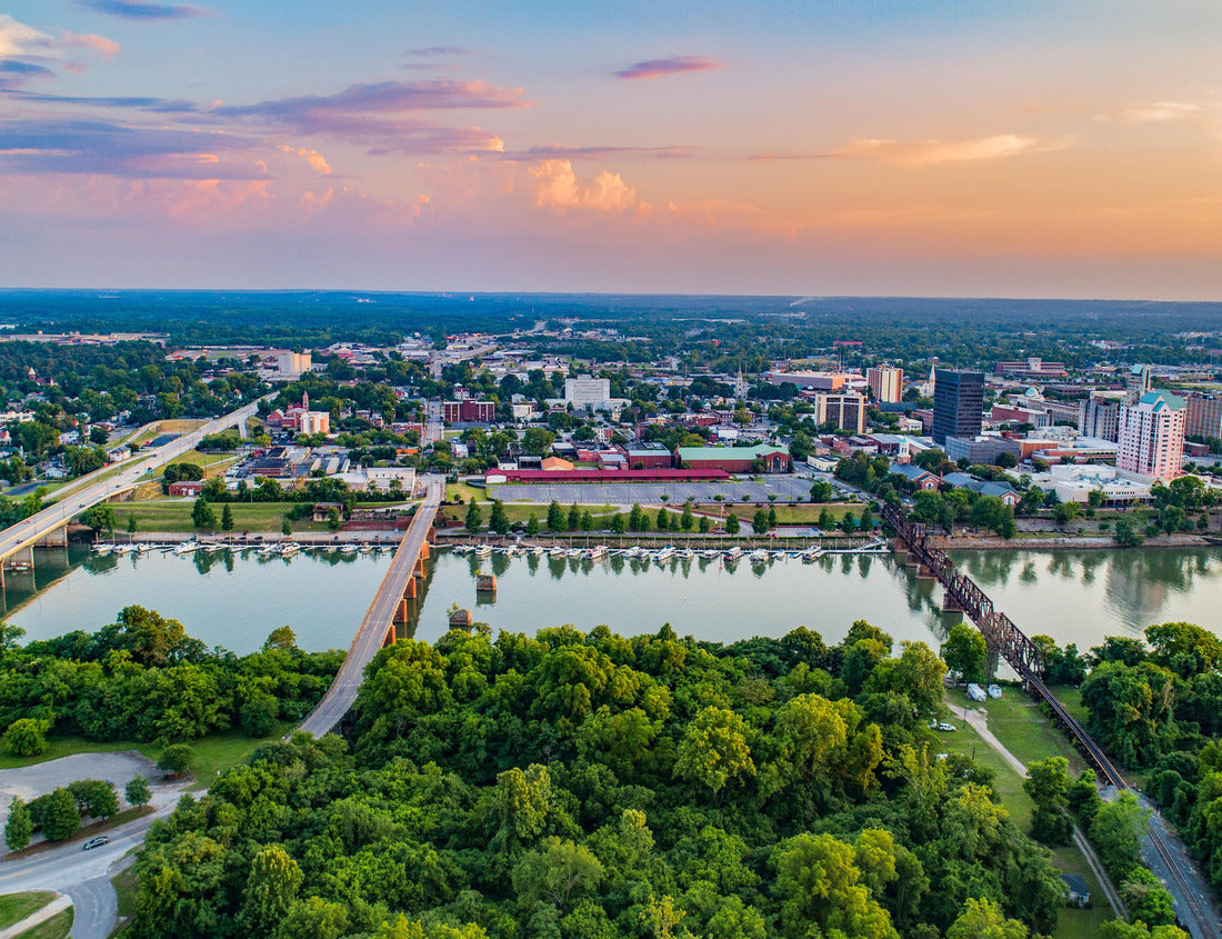 Noah Jigsaw Puzzle Augusta, Georgia, USA Downtown Skyline Aerial along the Savannah River 1000 pieces