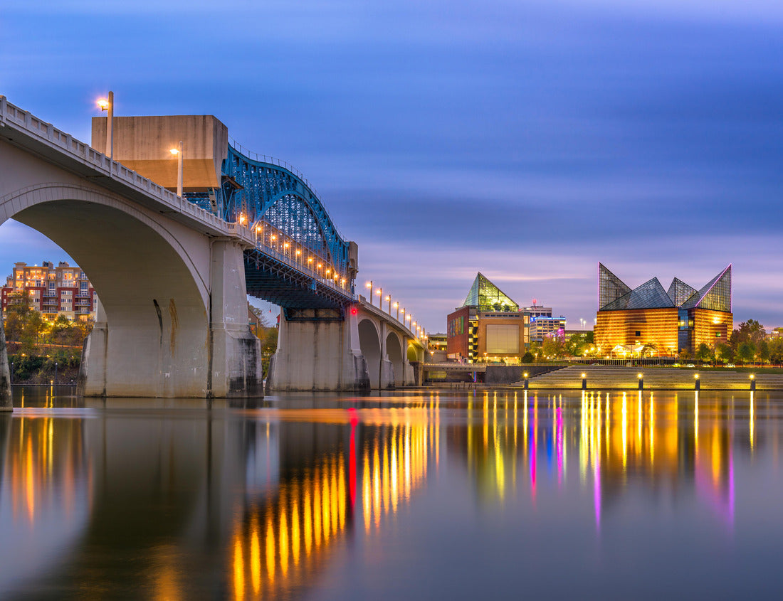 Noah Jigsaw Puzzle Chattanooga, Tennessee, USA downtown skyline on the Tennessee River at dusk 1000 pieces