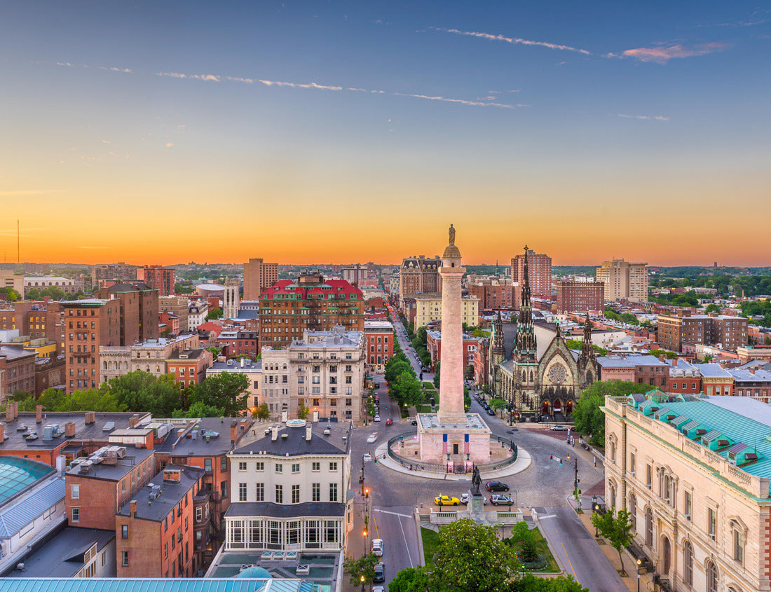 Noah Jigsaw Puzzle Baltimore, Maryland, USA cityscape at Mt. Vernon and the Washington Monument 1000 pieces