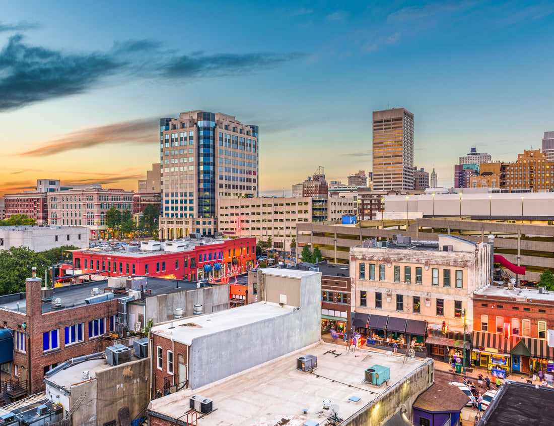 Noah Jigsaw Puzzle Memphis, Tennessee, USA downtown city skyline over Beale Street after sunset 1000 pieces