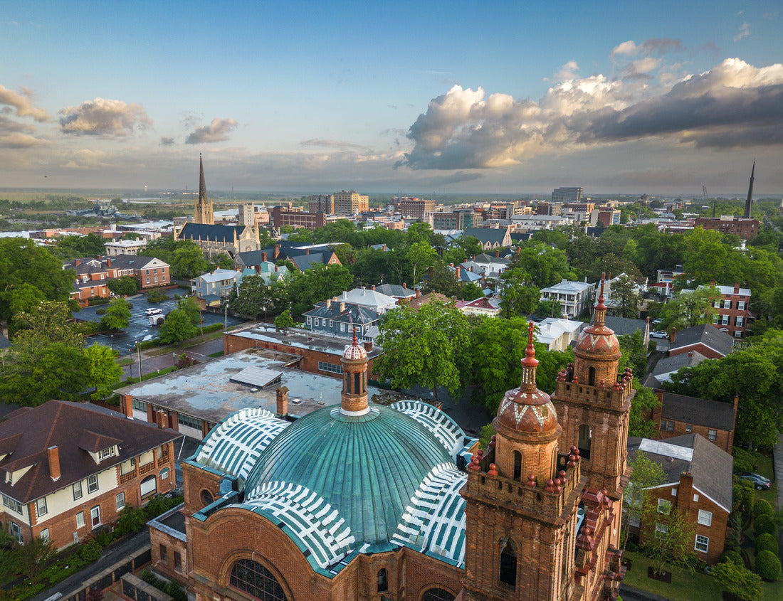 Noah Jigsaw Puzzle Wilmington, North Carolina, USA historic churches and downtown seen from above 1000 pieces
