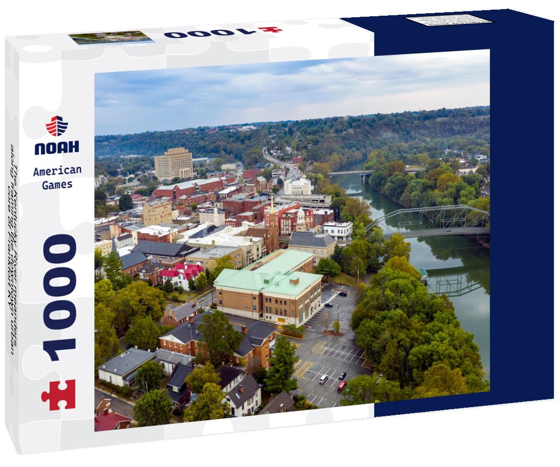Noah Jigsaw Puzzle The Kentucky River meanders along framing the downtown urban core of Frankfort KY 1000 pieces