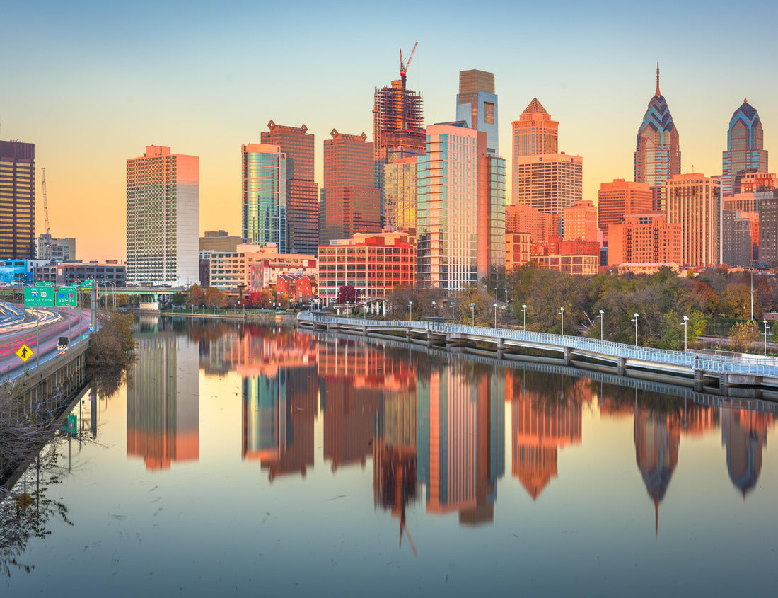 Noah Jigsaw Puzzle Philadelphia, Pennsylvania, USA Skyline in the city center at dusk on the Schuylkill River 1000 pieces