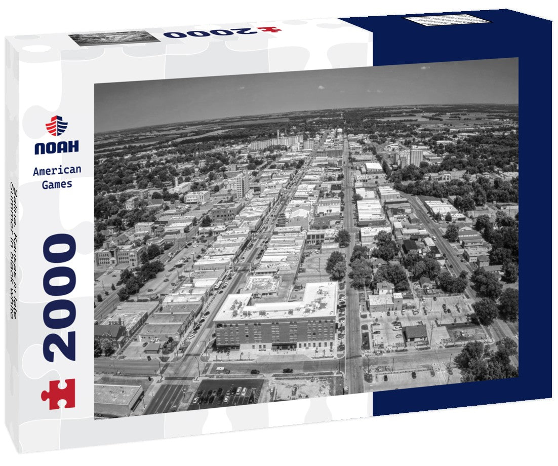 Salina, Kansas in late Summer 2000pc PuzzleBlack and White