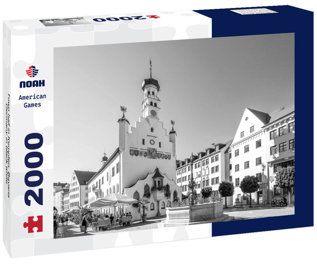 Town hall in Kempten, Bavaria, Germany 2000pc PuzzleBlack and White