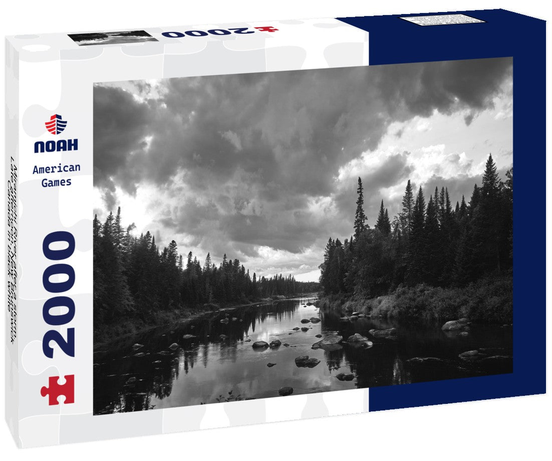 Miramichi River after a storm. Late afternoon, New Brunswick, Canada 2000pc PuzzleBlack and White