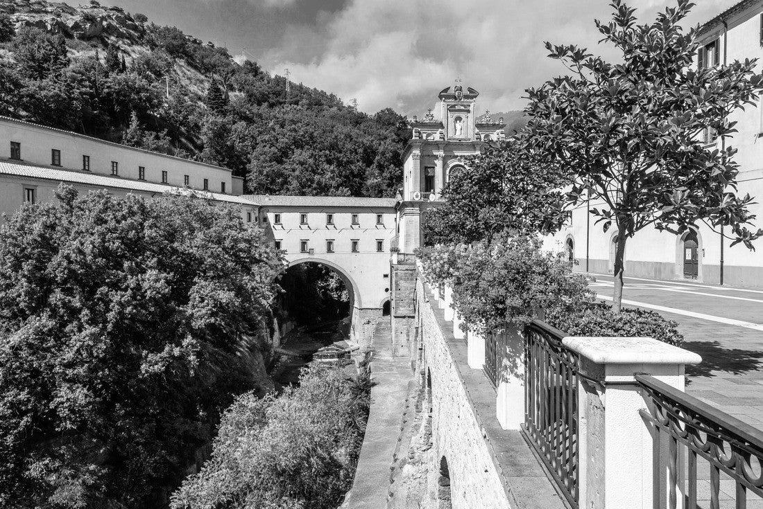 The Catholic Shrine of San Francesco di Paola, famous place of pilgrimage in Calabria, Italy 2000pc PuzzleBlack and White