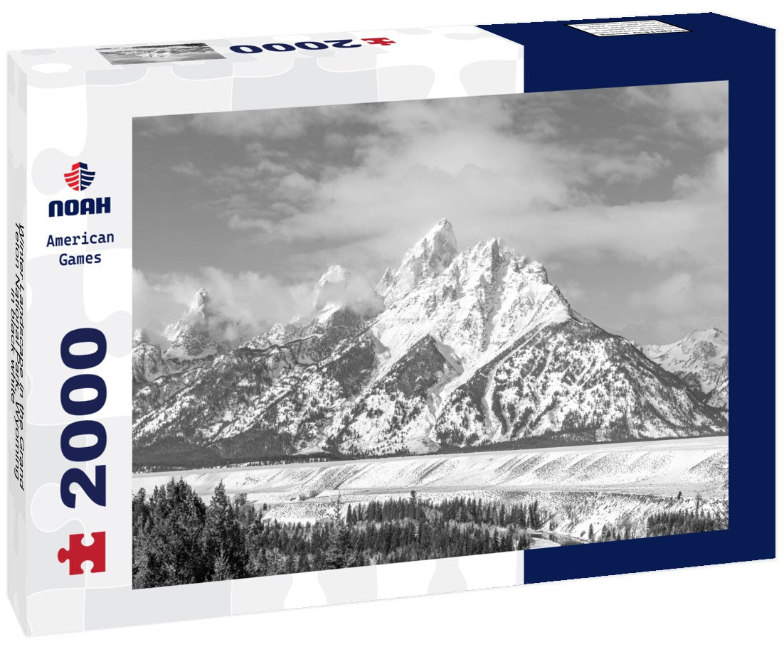 Winter Landscape in the Grand Teton National Park, Wyoming 2000pc PuzzleBlack and White