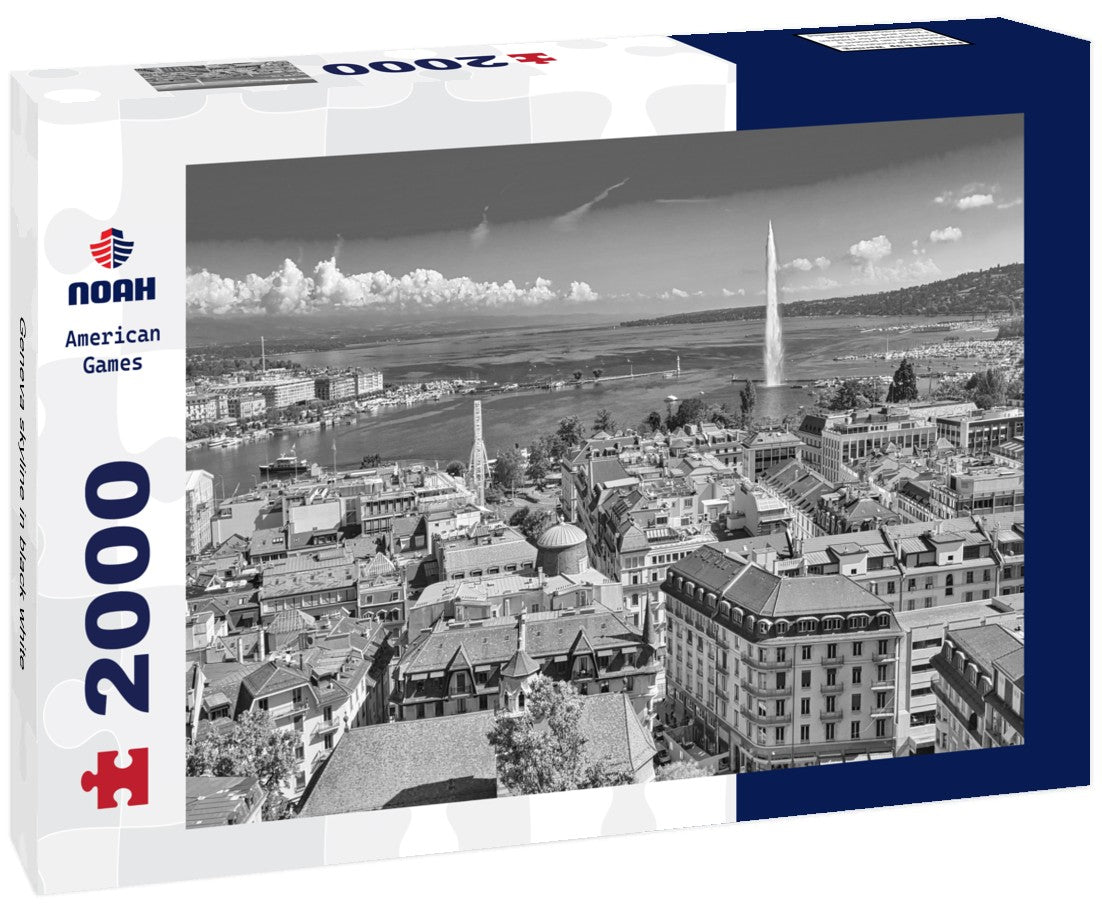 Geneva skyline 2000pc PuzzleBlack and White