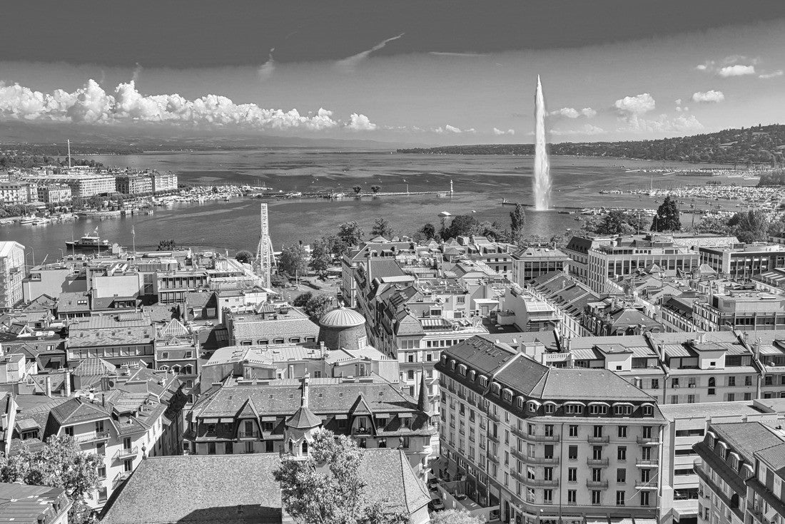 Geneva skyline 2000pc PuzzleBlack and White
