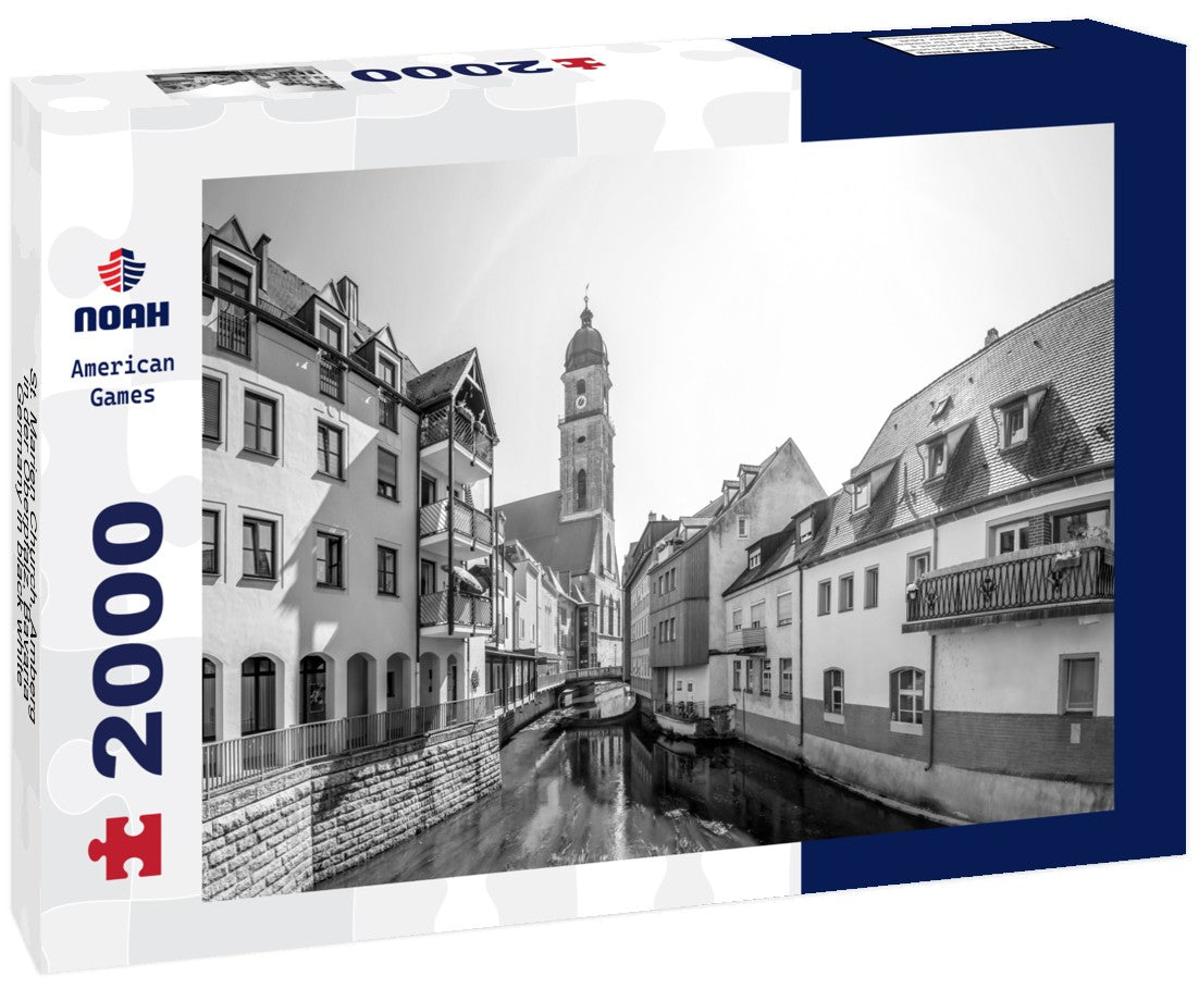 St. Marien Church, Amberg in der Oberpfalz, Bavaria, Germany 2000pc PuzzleBlack and White