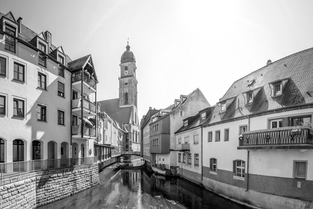 Noah Jigsaw Puzzle St. Marien Church, Amberg in der Oberpfalz, Bavaria, Germany in black white 2000 pieces