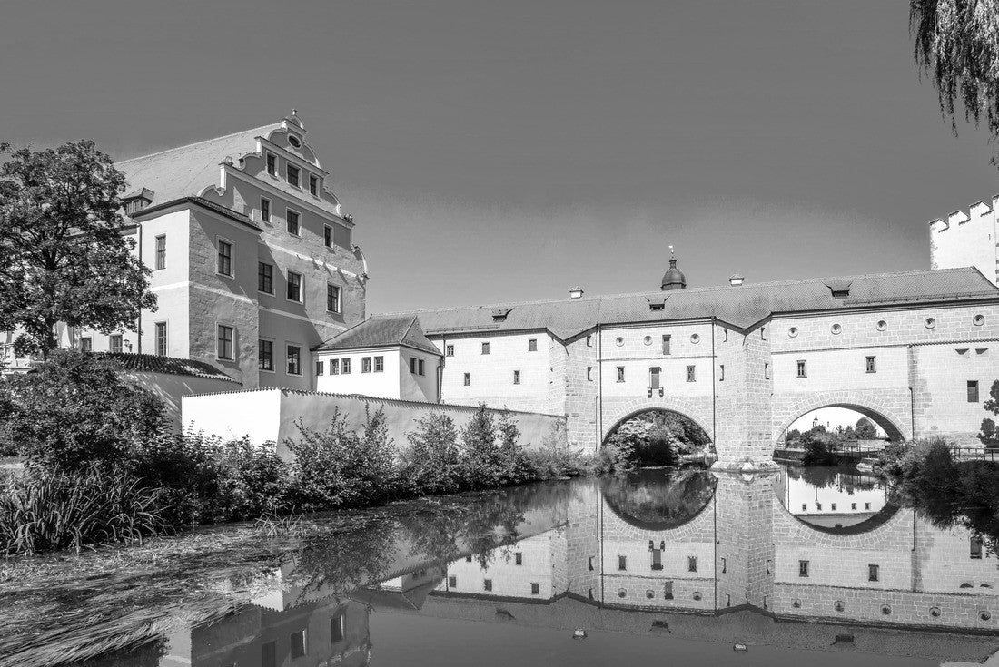 Castle and city glasses, Amberg in der Oberpfalz, Bavaria, Germany 2000pc PuzzleBlack and White
