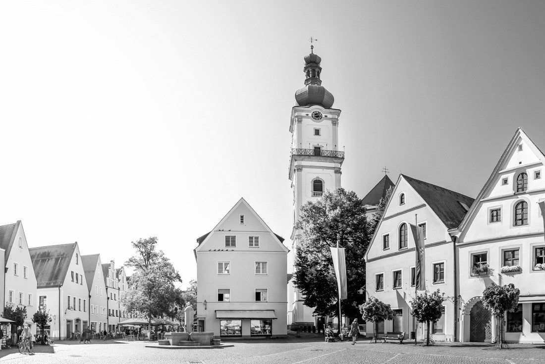 Upper market, pastures in the Upper Palatinate, Bavaria, Germany 2000pc PuzzleBlack and White