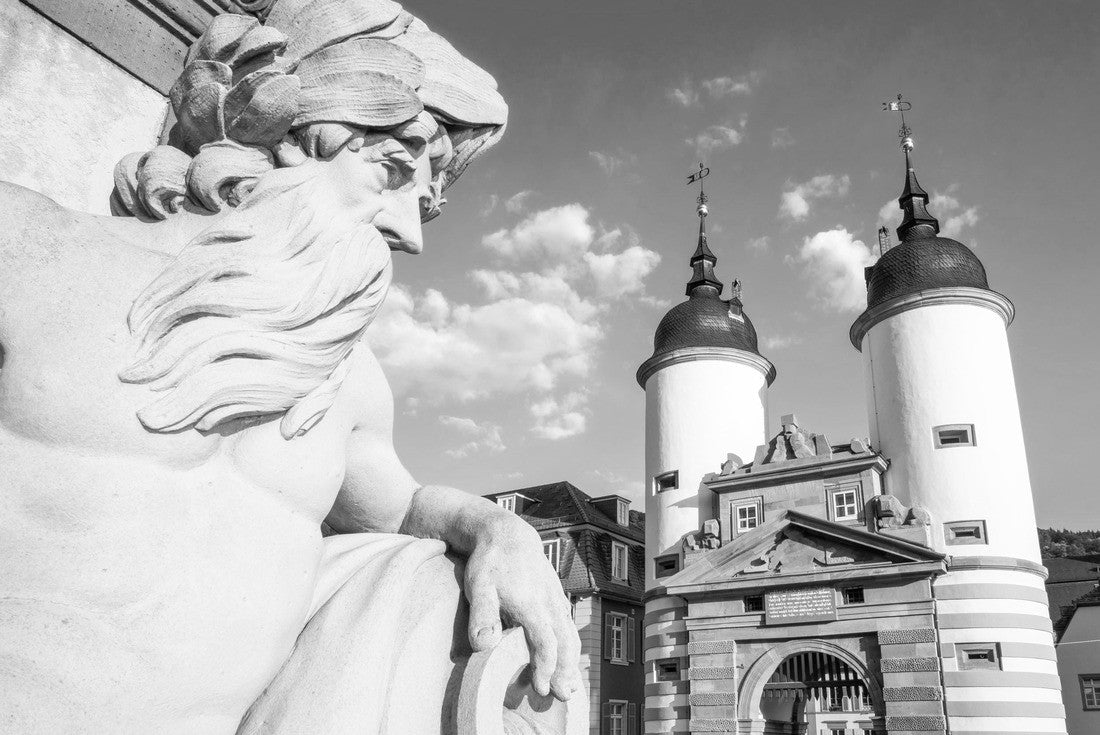 Old Bridge in Summer, Heidelberg, Germany 2000pc PuzzleBlack and White