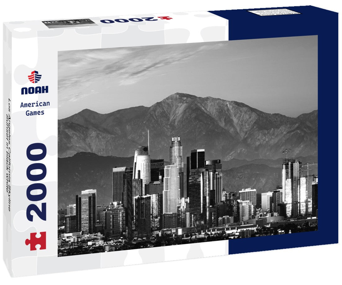 Los Angeles California Skyline Sunset 2000pc PuzzleBlack and White
