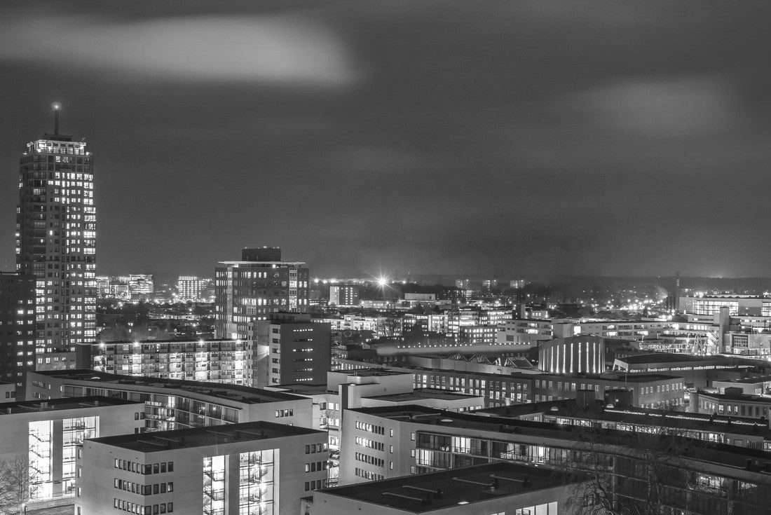 Evening the skyline of Enschede, Netherlands 2000pc PuzzleBlack and White