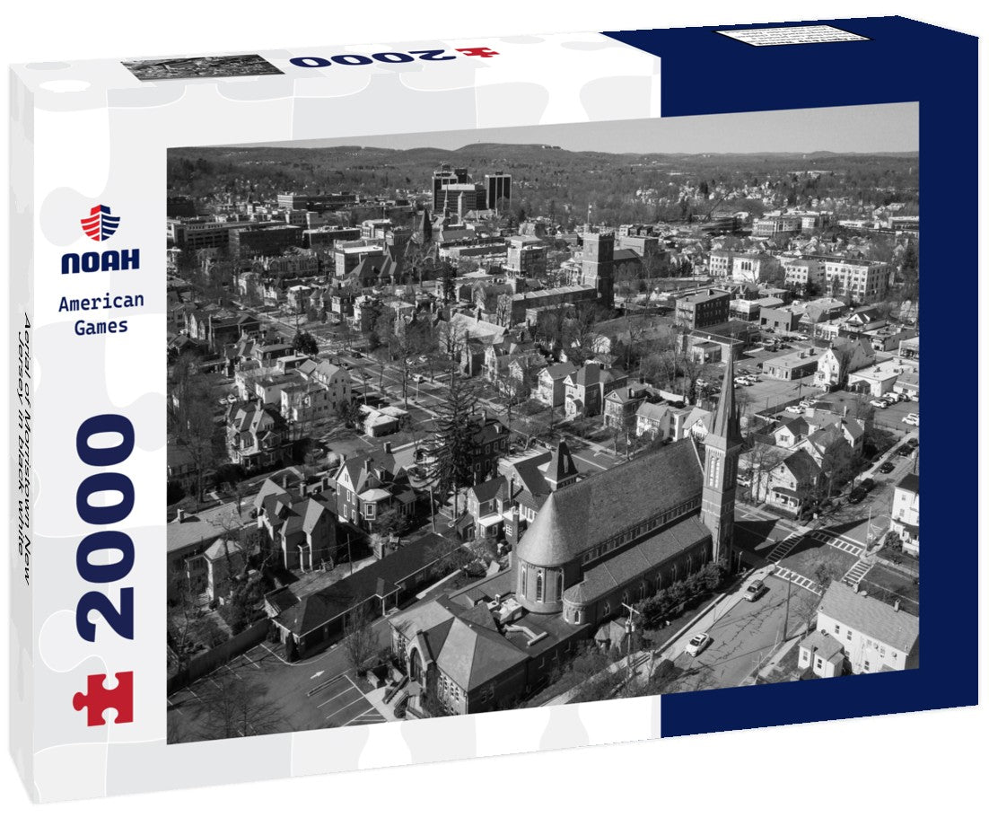 Aerial of Morristown New Jersey 2000pc PuzzleBlack and White