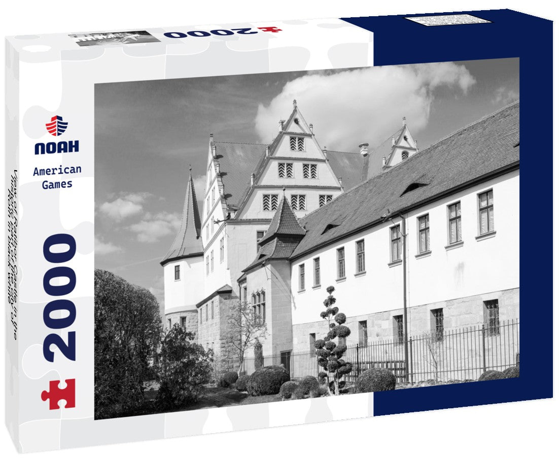 Ratibor Castle in the historic part of the city of Roth 2000pc PuzzleBlack and White