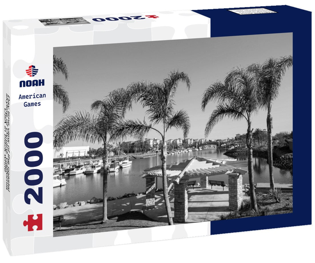 Day time view of the coastal skyline of Oxnard, California, USA 2000pc PuzzleBlack and White